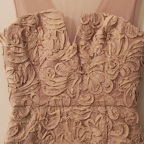 BCBG Nude Floral Dress - Picture 4 of 4